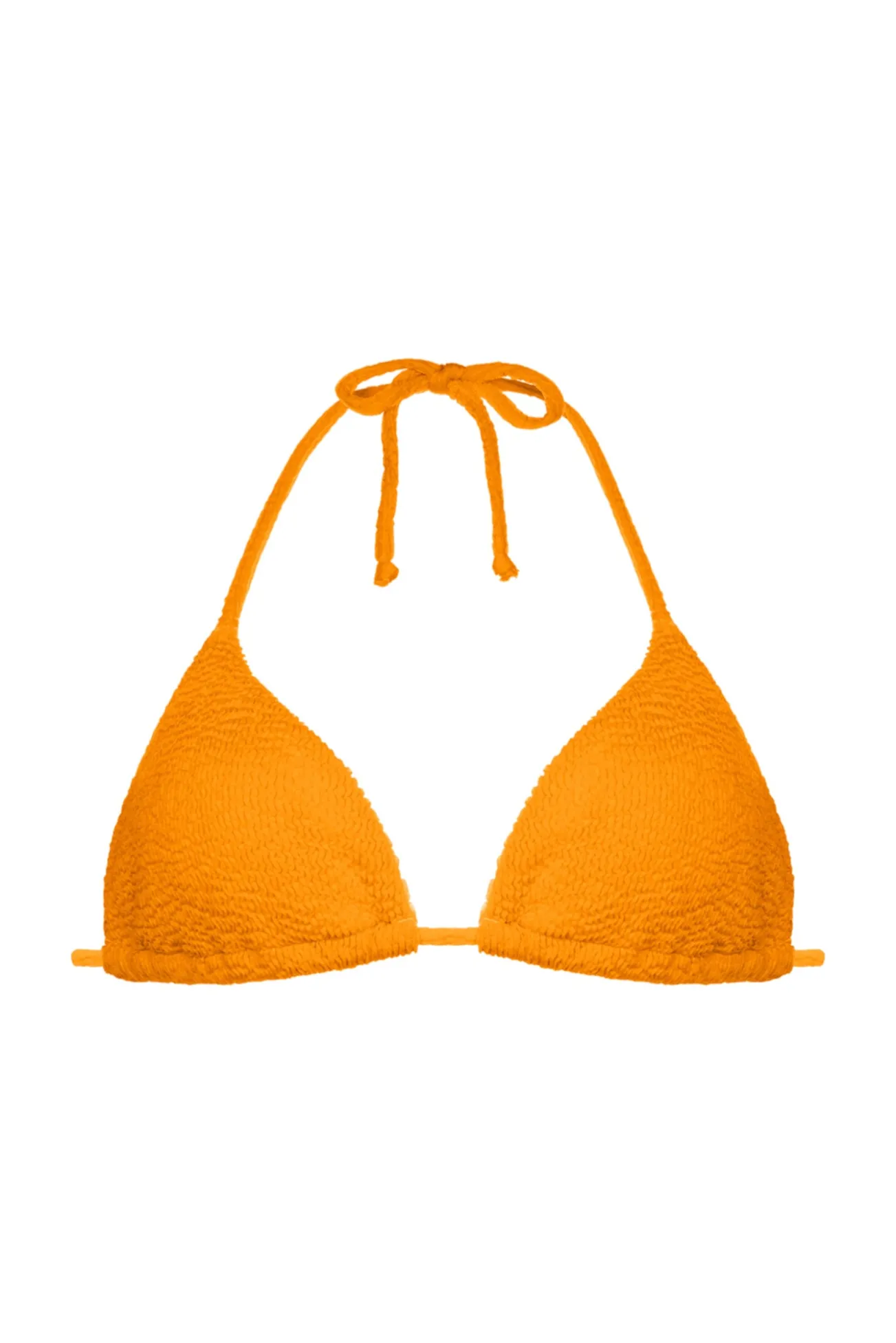 Top de bikini triangular naranja