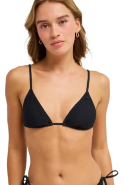 Top de bikini triangular relieve