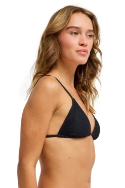 Top de bikini triangular relieve