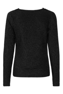 Top de glitter drapeado
