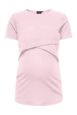 Top de manga corta cuello redondo maternity y lactancia