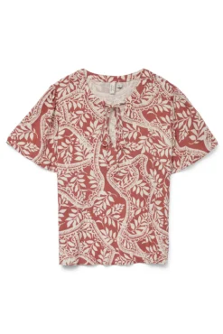 Top de manga corta estampado