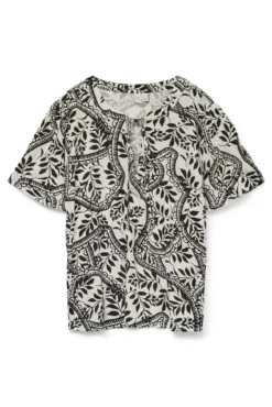 Top de manga corta estampado