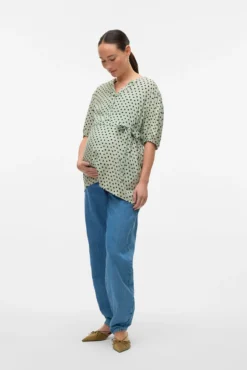 Top de manga corta maternity y lactancia