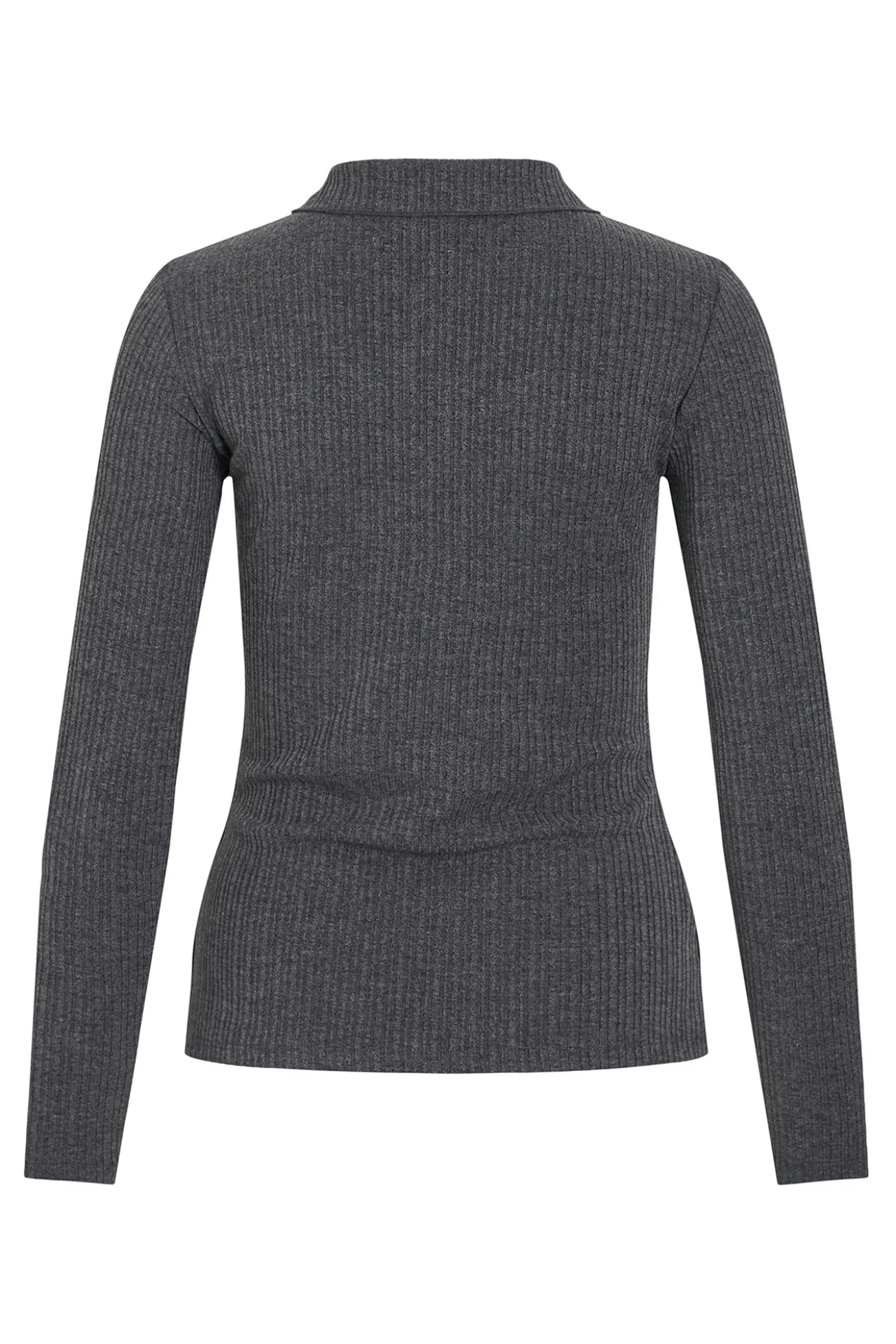 Top de manga larga con cuello polo