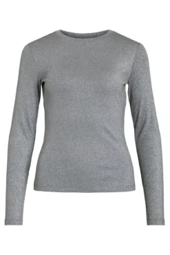 Top de manga larga con glitter