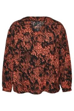 Top de manga larga talla grande