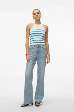Top de punto cuello halter