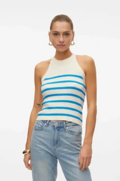 Top de punto cuello halter