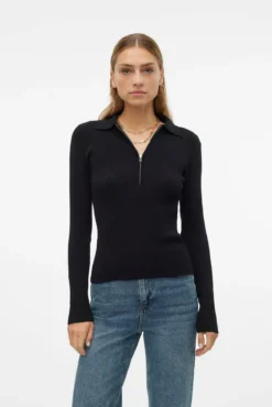 Top de punto estilo polo