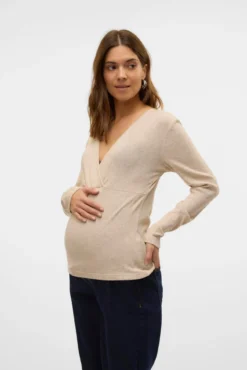 Top de punto maternity lactancia