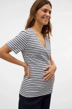 Top de punto maternity lactancia