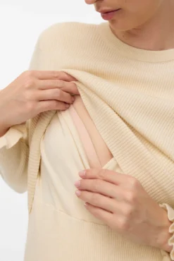 Top de punto maternity y lactancia