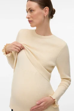 Top de punto maternity y lactancia