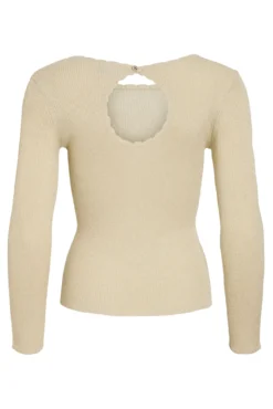 Top de punto reversible con lúrex