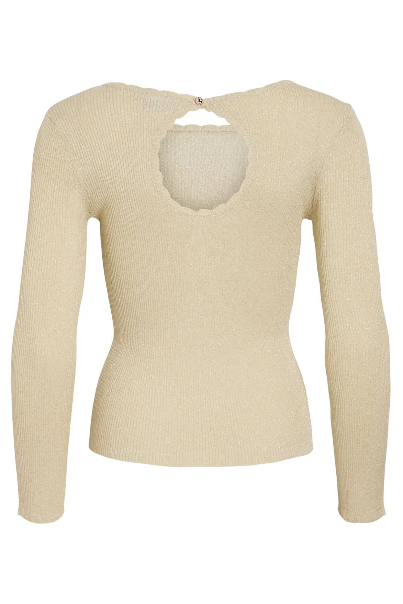 Top de punto reversible con lúrex