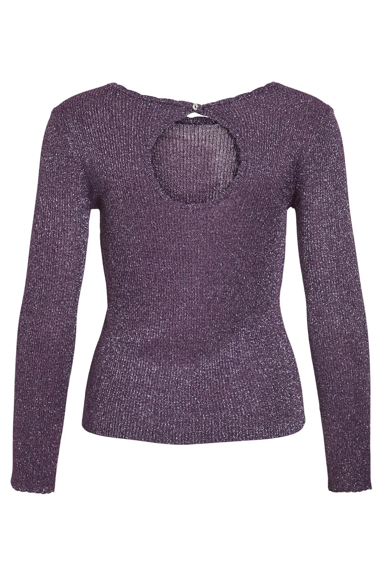 Top de punto reversible con lúrex