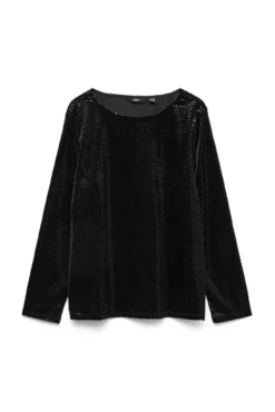Top detalles brillantes talla grande