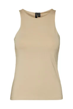Top de tirantas de mujer con escote redondo