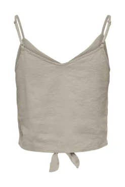 Top de tirantes nudo de lino
