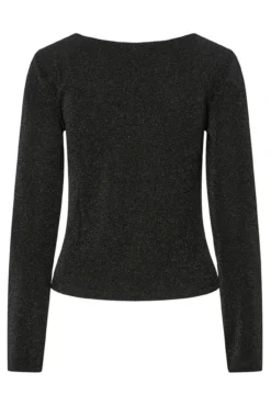 Top lurex manga larga
