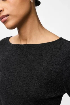 Top lurex manga larga