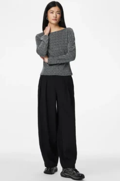Top lurex manga larga