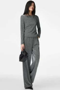 Top lurex manga larga