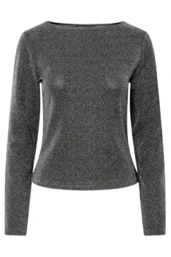 Top lurex manga larga