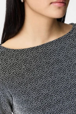Top lurex manga larga