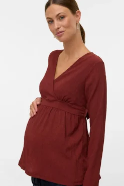 Top manga larga maternity y lactancia