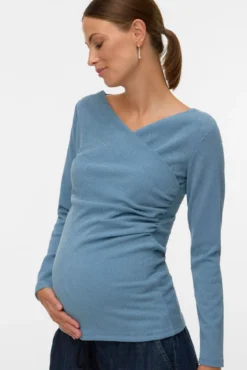 Top manga larga maternity y lactancia