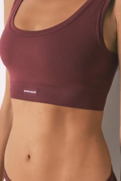 Top reversible LOVELYsin costuras granate