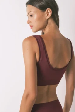 Top reversible LOVELYsin costuras granate