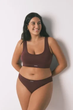 Top reversible LOVELYsin costuras granate
