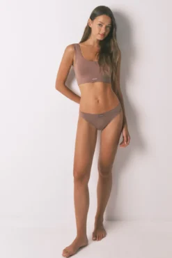 Top reversible LOVELYsin costuras marrón
