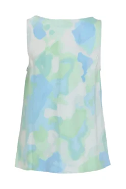 Top satinado escote waterfall con viscosa