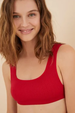 Top seamless textura rojo