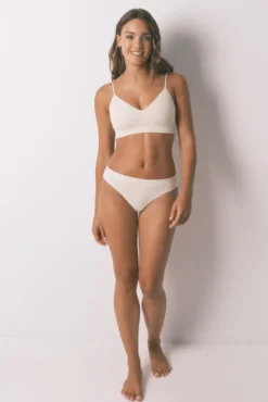 Top sin costuras NATURAL animal print beige