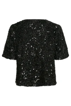 Top tipo camiseta de brillo