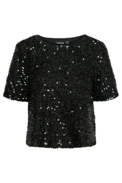 Top tipo camiseta de brillo