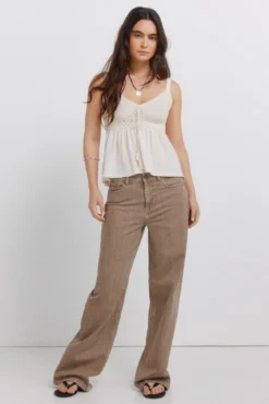 Top tirantes estructura crochet lazo