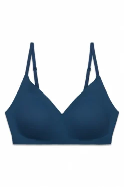 Top triangular liso clean cut azul