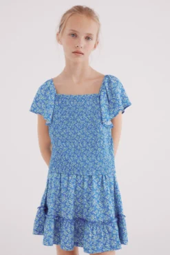 Top volantes estampado niña