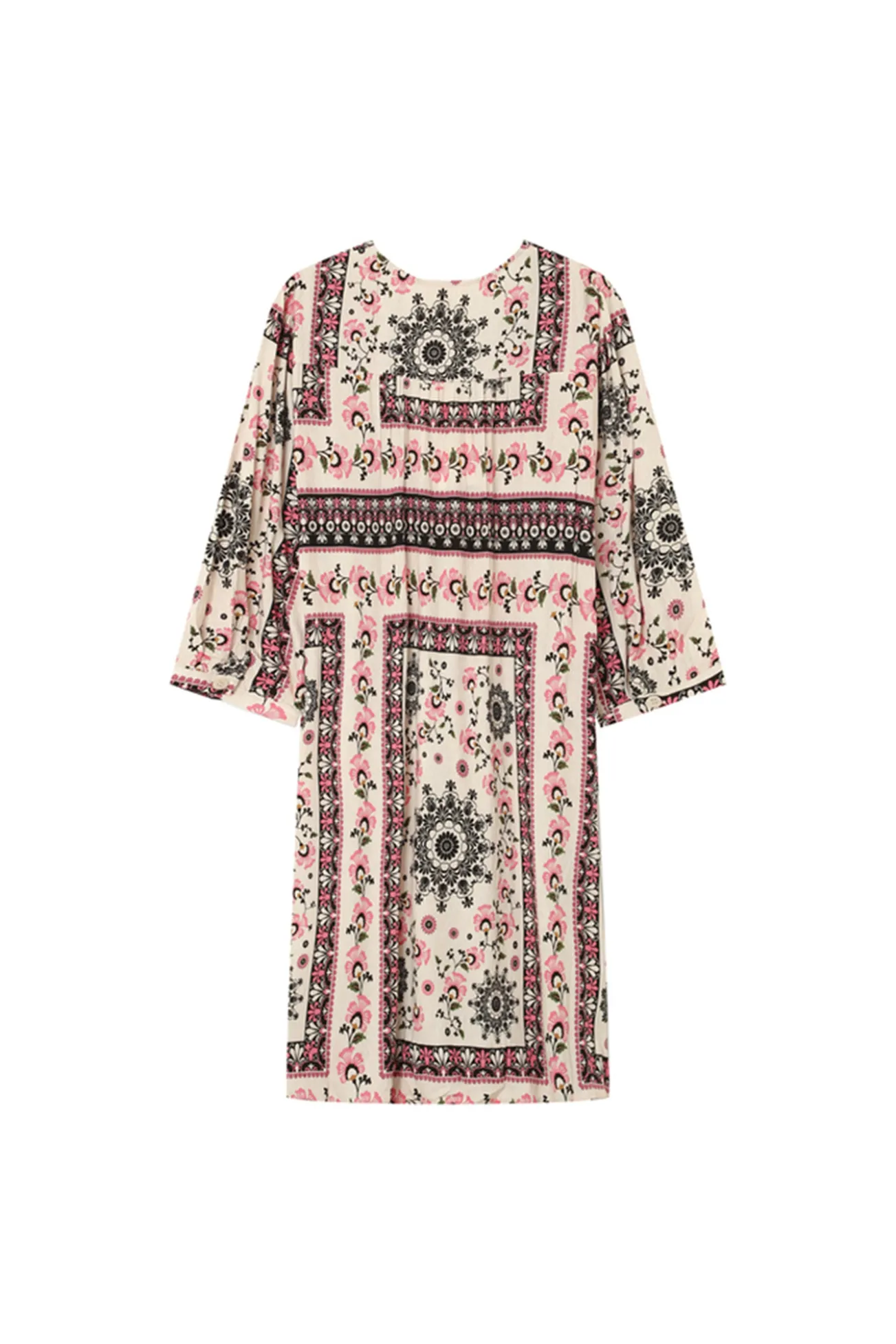 Vestido babydoll con estampado bohemio