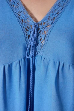 Vestido caftán azul