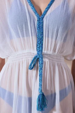 Vestido caftán blanco