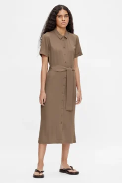 Vestido camisero largo