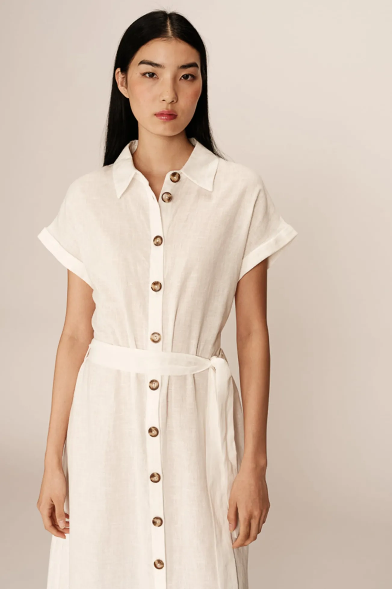Vestido camisero largo
