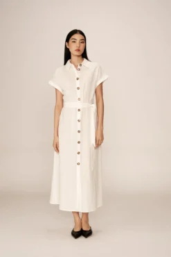 Vestido camisero largo
